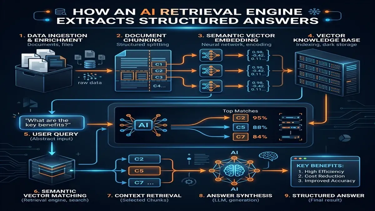 AI Extraction and Retrieval Flow Diagram
