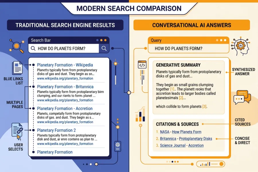Comparison between traditional legal SEO ranking vs legal GEO citations in AI engines