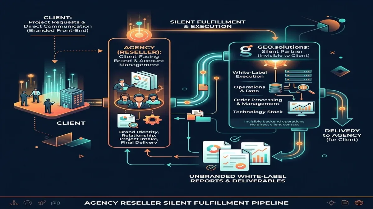 GEO Solutions Agency Reseller Silent Fulfillment Pipeline Workflow