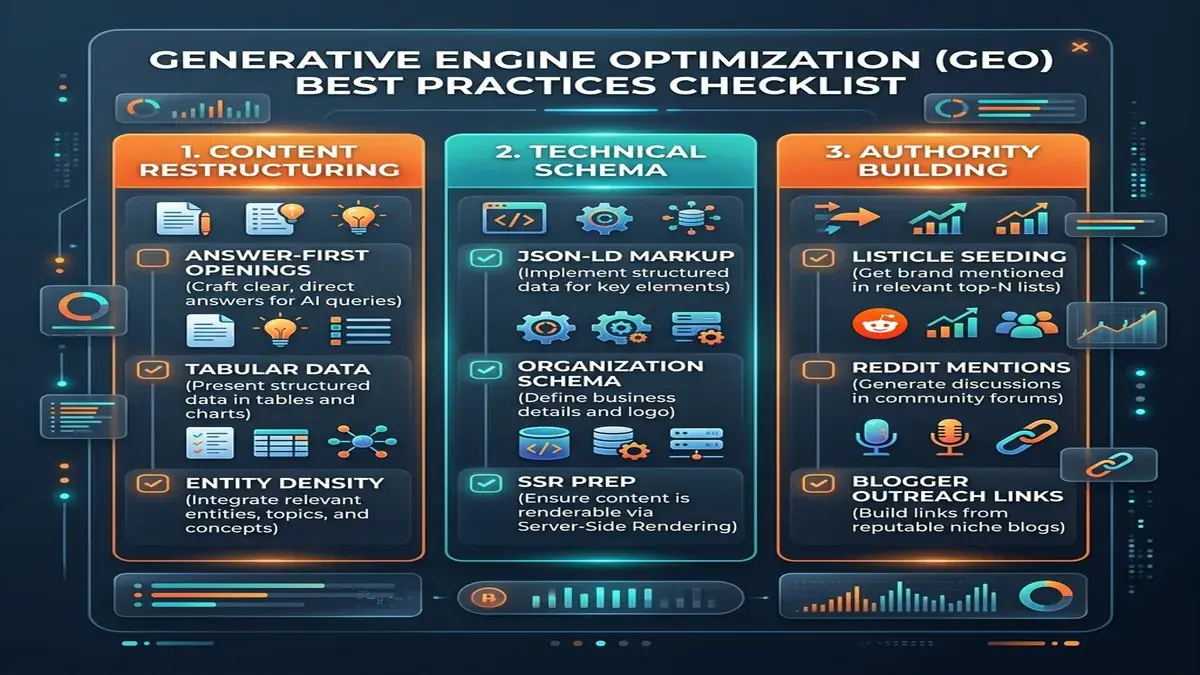 GEO Best Practices Checklist Infographic