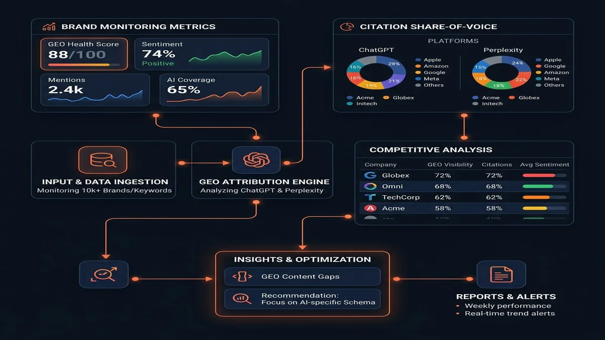 GEO Tools Citation Tracking and Dashboard Workflow
