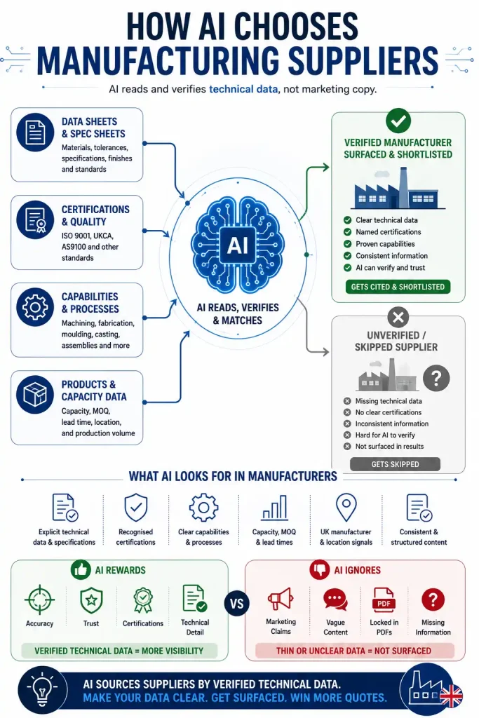 How AI Chooses Manufacturing Suppliers
